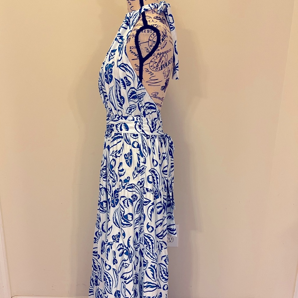 Halter top floor length dress